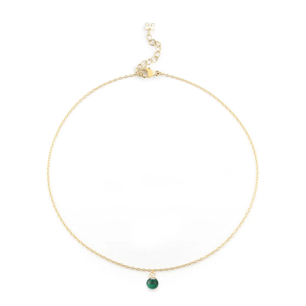 14kt Uni Malachite AnkletMATEO Jewelry New York