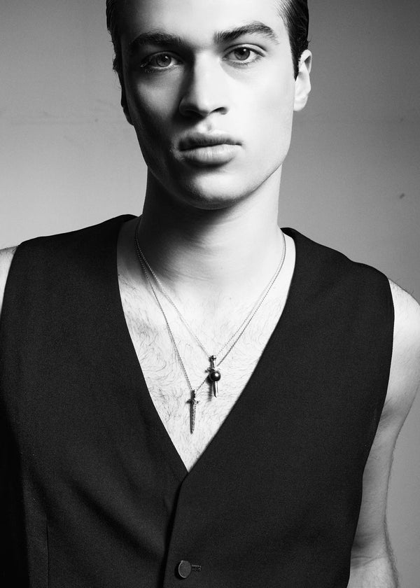 Sword in Black Pearl NecklaceMATEO Jewelry New York