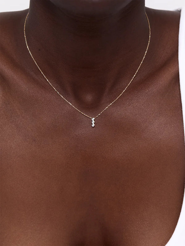 14kt Trio Diamond Bar NecklaceMATEO Jewelry New York