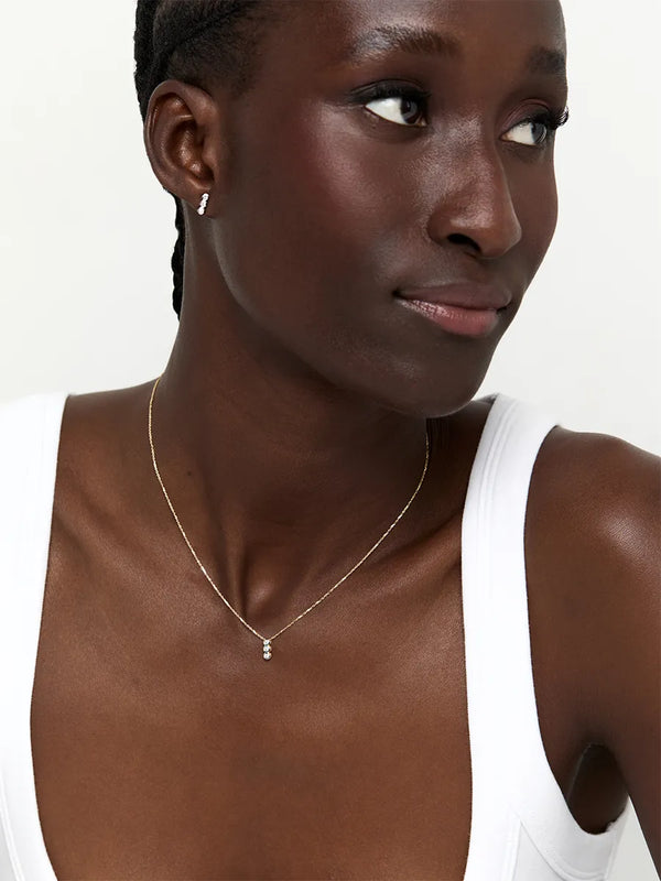 14kt Trio Diamond Bar NecklaceMATEO Jewelry New York