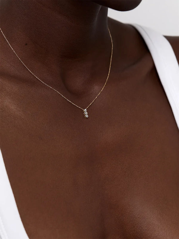 14kt Trio Diamond Bar NecklaceMATEO Jewelry New York