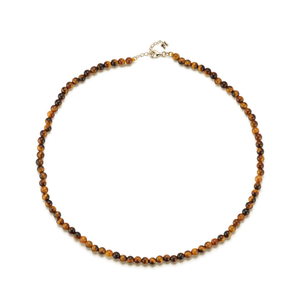 14kt Tigers Eye Beaded Necklace
