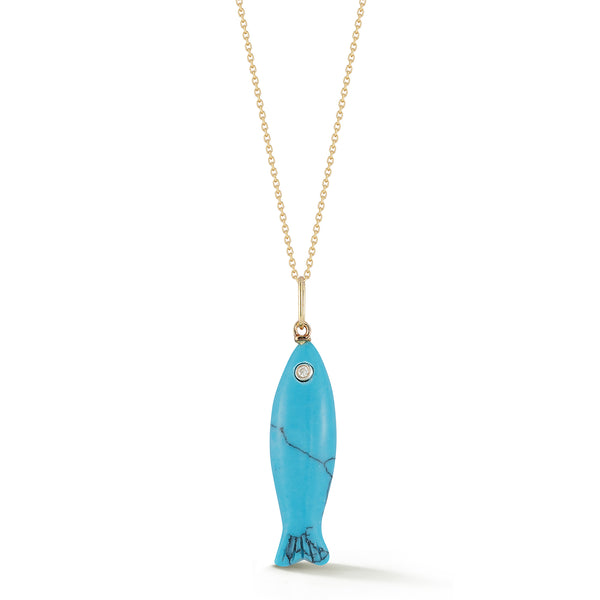 Turquoise Fish Necklace