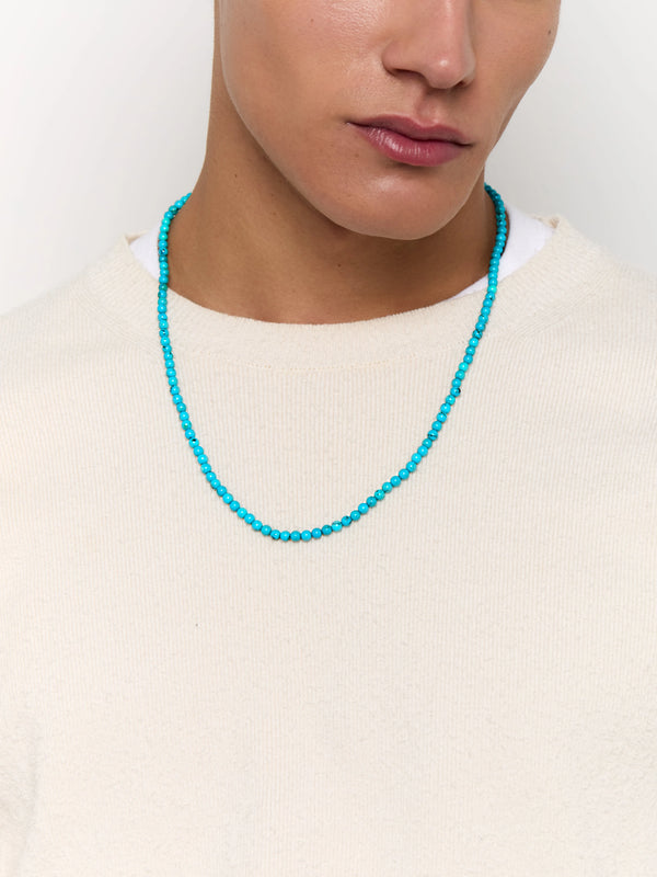 14kt Turquoise Beaded Necklace 22"MATEO Jewelry New York