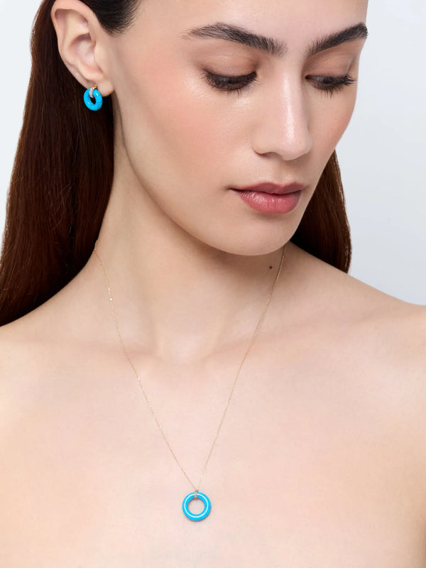 14kt Turquoise Donut NecklaceMATEO Jewelry New York