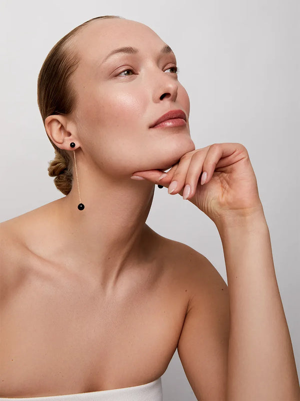 Onyx Ball Drop EarringsMATEO Jewelry New York