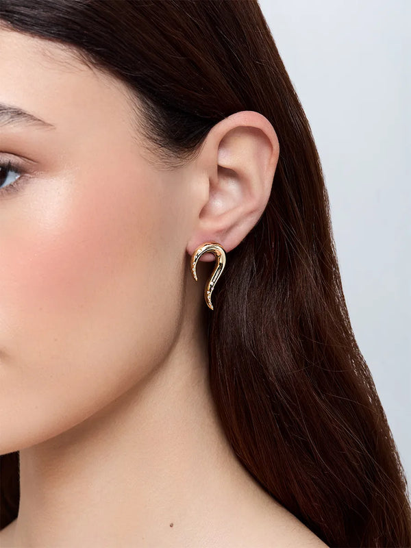 14kt Swoosh EarringsMATEO Jewelry New York
