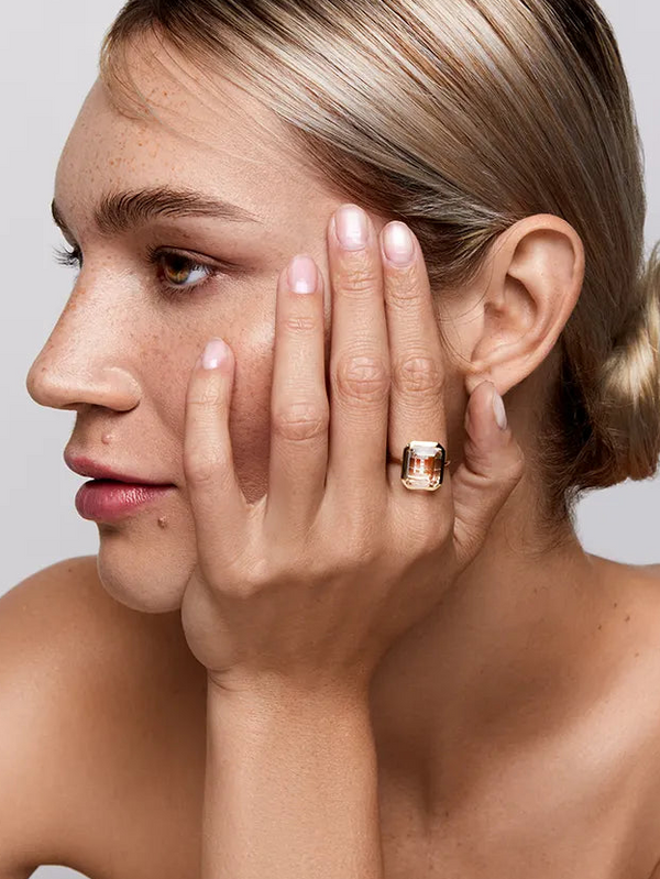 Gold Frame Secret Initial Ring // A-Z