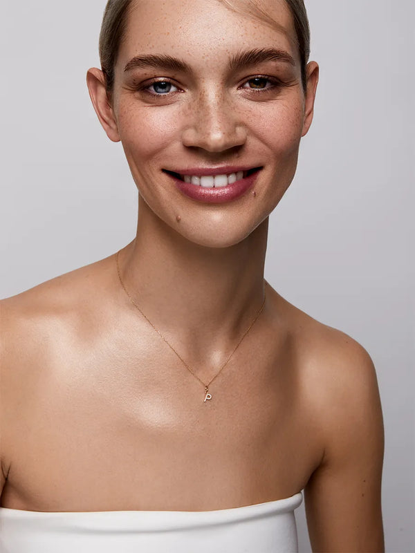 14kt Gold Diamond Initial NecklaceMATEO Jewelry New York