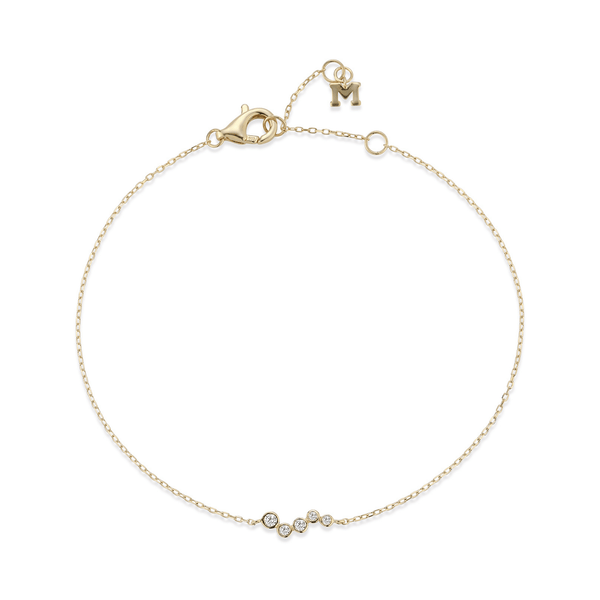 Mini Diamond Bezel Wave Bracelet