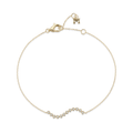 Pulseira ondulada com moldura de diamante 14kt