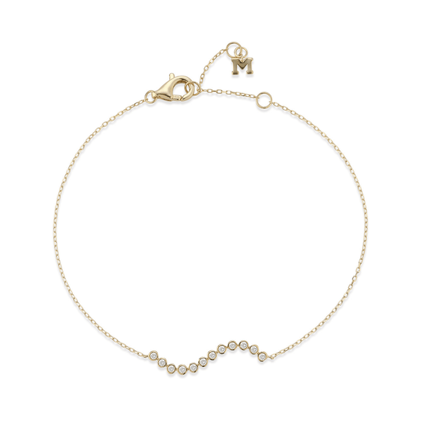 Diamond Bezel Wave Bracelet