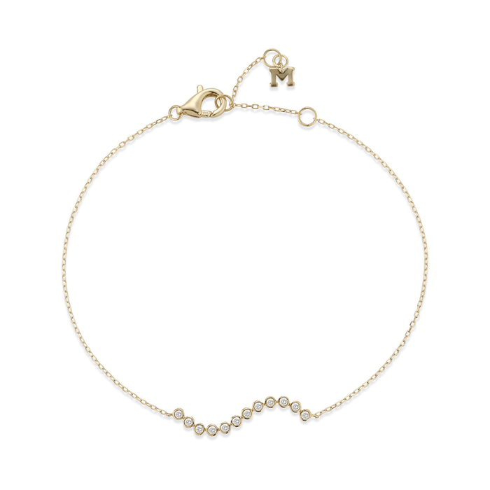 Diamond Bezel Wave Bracelet