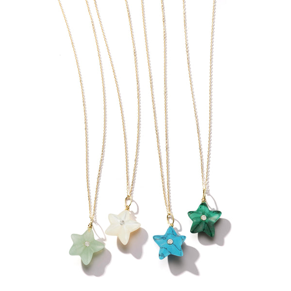 Malachite Starfish Drop Earrings