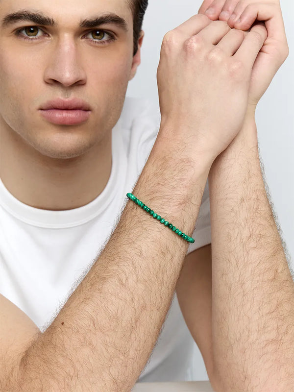 4mm Malachite Beaded BraceletMATEO Jewelry New York