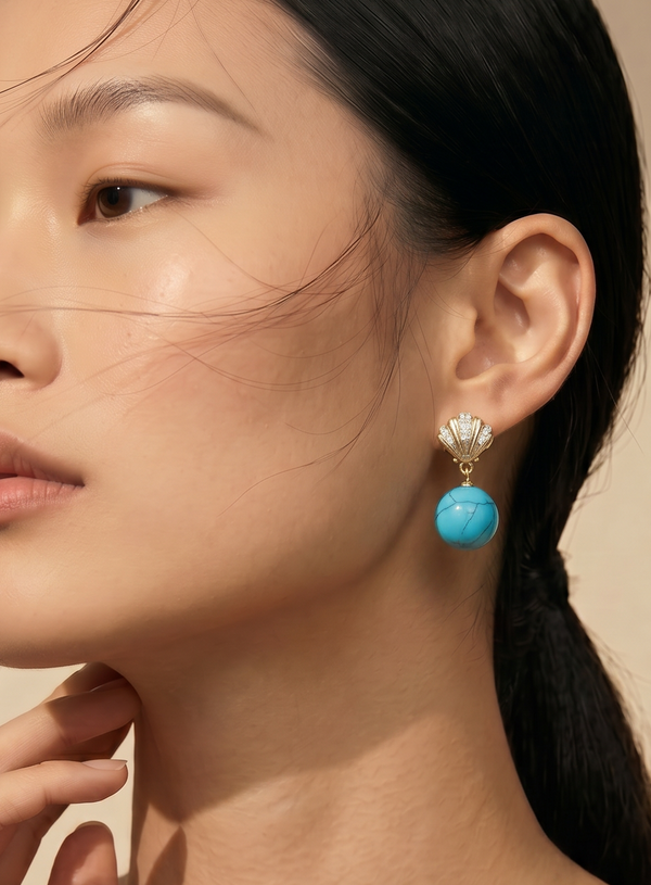 Venus Turquoise Drop Earrings