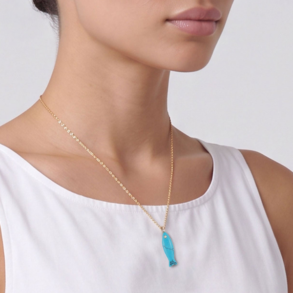 Turquoise Fish Necklace