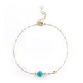 Gold Turquoise and Diamond Dot Bracelet