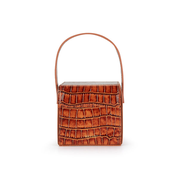 Bolsa Conhaque Croc Catherine Box