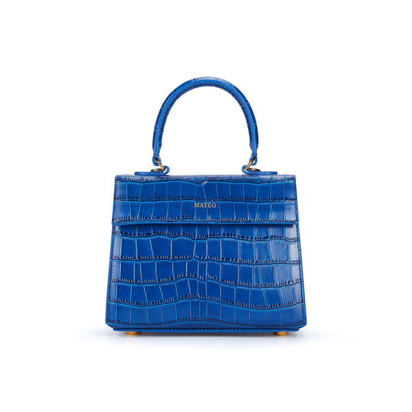 クラシック IMAGO CHRISTI Sapphire Blue Croc Elizabeth Bag – MATEO
