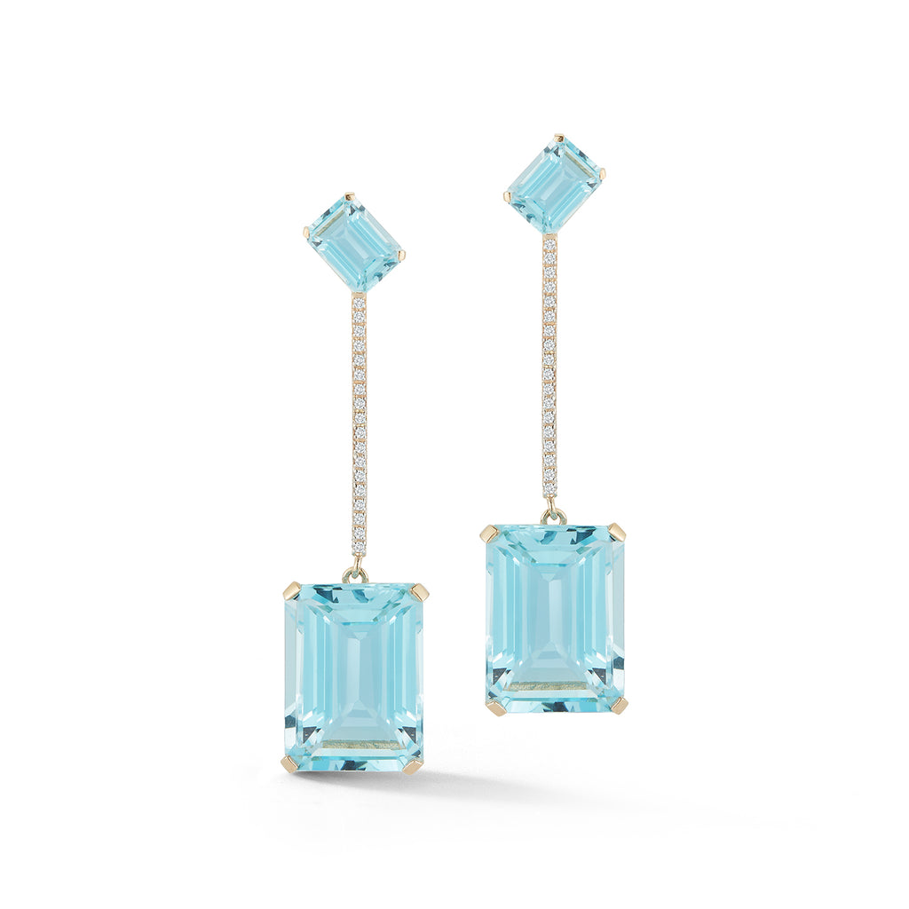 MATEO Something Blue Earrings in 14kt Gold