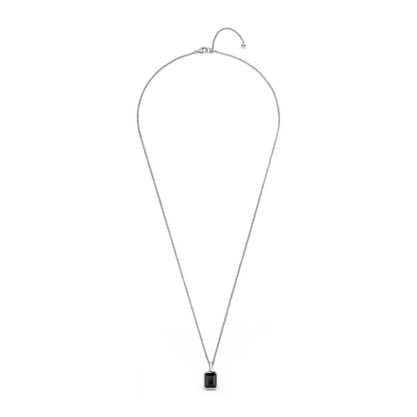 Emerald Cut Onyx Necklace