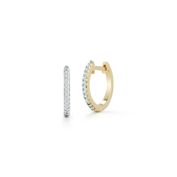 Diamond Huggies - Yellow Gold