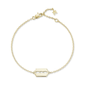 Mini pulseira de lâmina de barbear 14kt