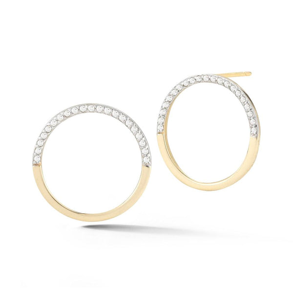 Argolas Meia Lua Médias em Ouro 14kt