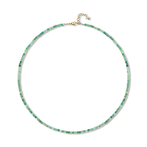 Colar com contas de esmeralda 14kt