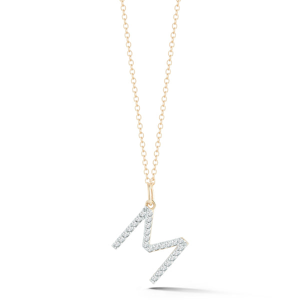Gold & Diamond Initial Necklace // A-Z