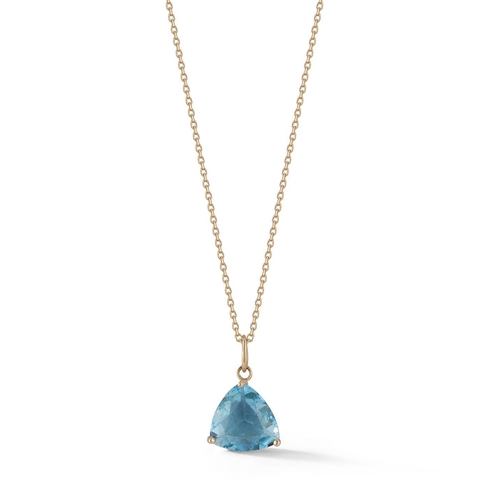Blue Topaz Trillion Necklace