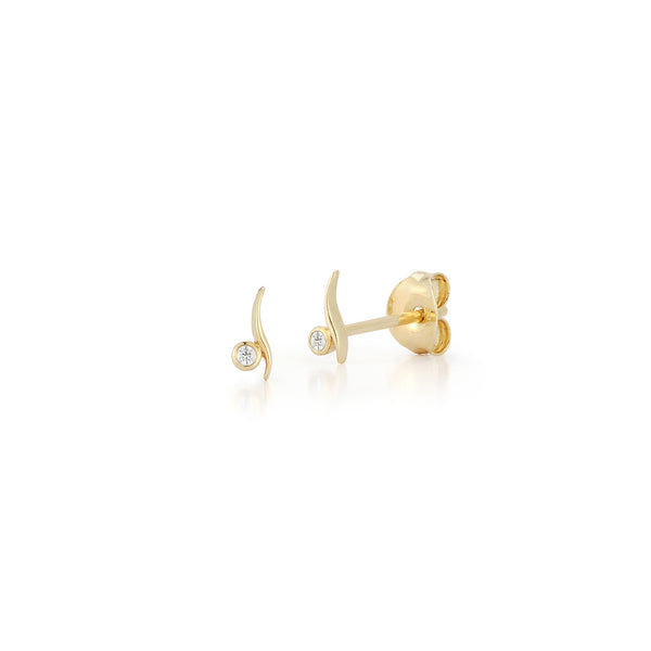 Pregos ondulados com ponta de diamante 14kt