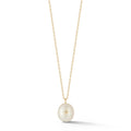 Colar de pérolas barrocas cravejadas de diamantes 14kt