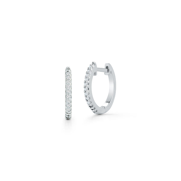 Diamond Huggies - White Gold