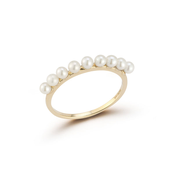 14kt Pearl Dot Band