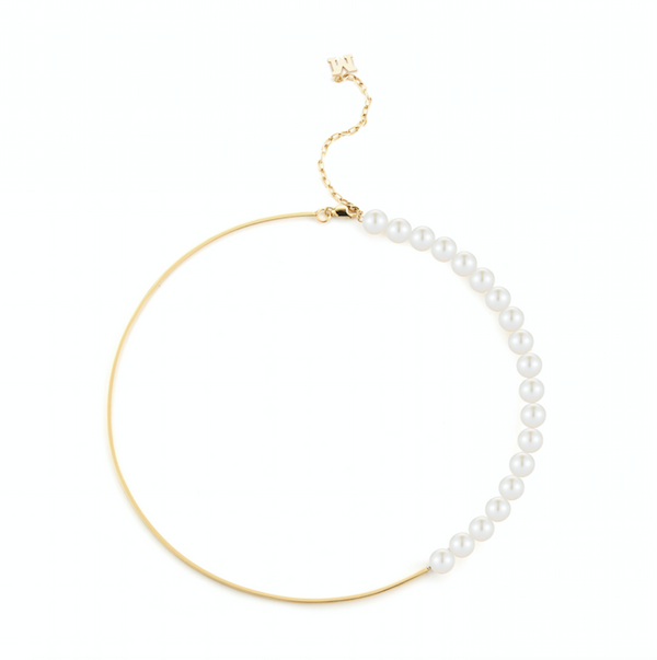 Colar de pérolas em ouro 14k que não é da sua mãe