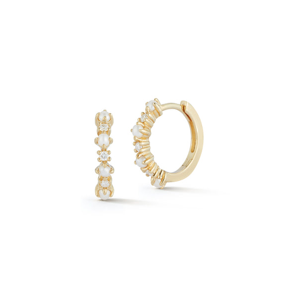 Pérolas e diamantes The Little Things de 14kt