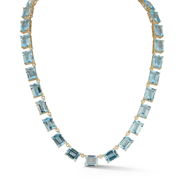 Colar Anna Riviera de topázio azul 14kt